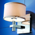 Europe hight quality products home decor wall lighting chrome steel base and fabric lamp shade